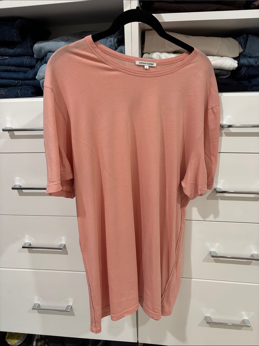 Cotton Citizen Dusty Coral Relaxed Crewneck Tee
